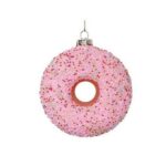 CIAMBELLA DONUT VETRO ROSA 9 CM ART.617756