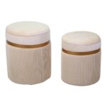 POUF VELLUTO 1-2 CREMA GRANDE ART.2808200200