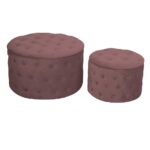 POUF VELLUTO 1-2 ROSA ANTICO GRANDE ART.2808410200
