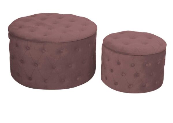 POUF VELLUTO 1-2 ROSA ANTICO GRANDE ART.2808410200