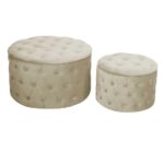POUF VELLUTO 1-2 CREMA PICCOLO ART.2808420100