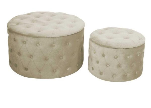 POUF VELLUTO 1-2 CREMA PICCOLO ART.2808420100