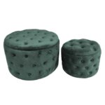 POUF VELLUTO 1-2 VERDE SALVIA GRANDE ART.2808440200