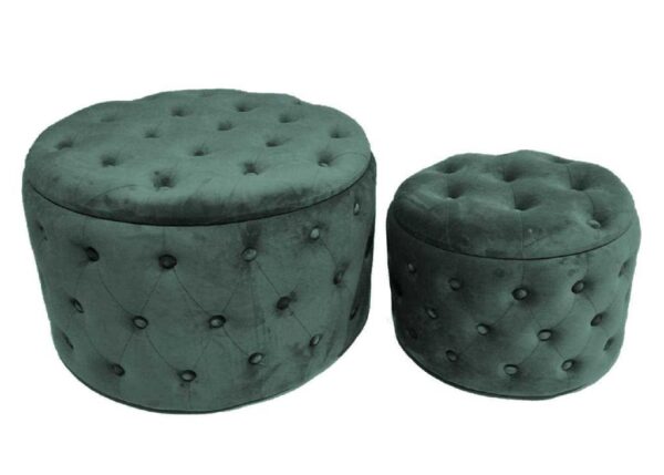 POUF VELLUTO 1-2 VERDE SALVIA GRANDE ART.2808440200