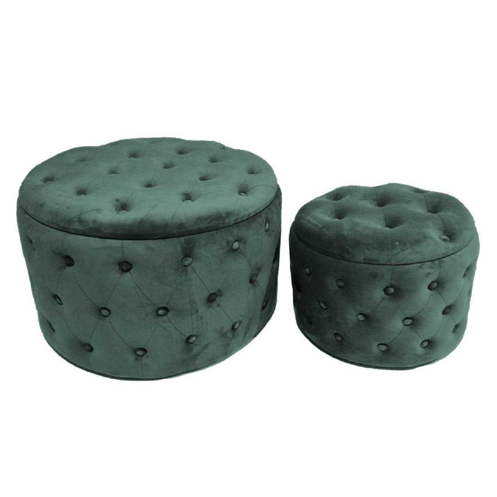 POUF VELLUTO 1-2 VERDE SALVIA GRANDE ART.2808440200 POUF VELLUTO 1-2 VERDE SALVIA GRANDE ART.2808440200