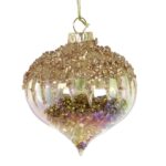 PALLE DI NATALE VETRO SFERA CIPOLLA ORO ART.618787000