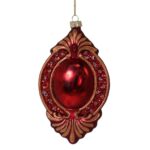 PALLE DI NATALE SFERA VETRO ROSSO CM 8,8X4H15 ART.6190520000