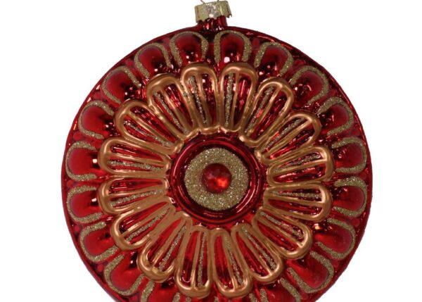 PALLE DI NATALE VETRO SFERA VETRO ROSSA CMÃ˜12,5X6,5 ART.6190550000