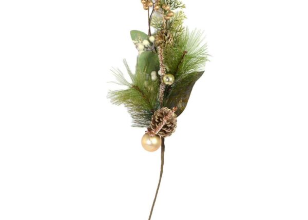 RAMO ORO CON PIGNE VERDE CM80 ART.632767