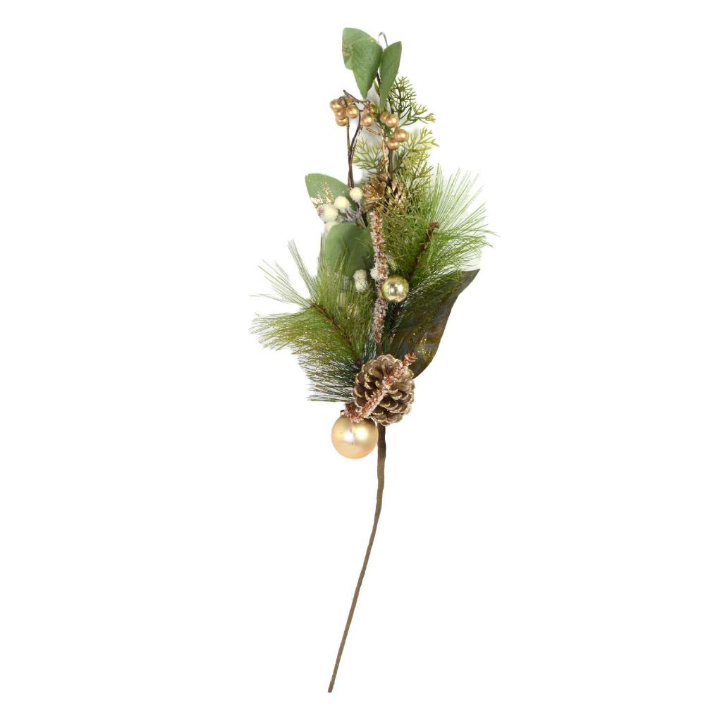 RAMO ORO CON PIGNE VERDE CM80 ART.632767 RAMO ORO CON PIGNE VERDE CM80 ART.632767