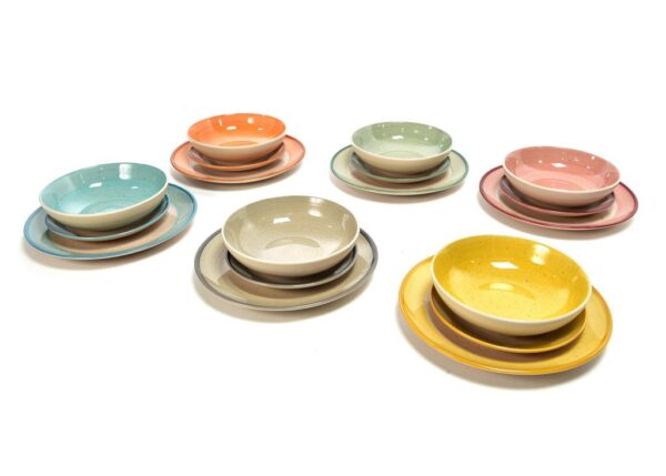 SET PIATTI IN CERAMICA 18 PEZZI 27/20/19.5CM ART.02354 -