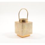 LANTERNA IN METALLO CON VETRO 16X16X19CM ART.67308 -