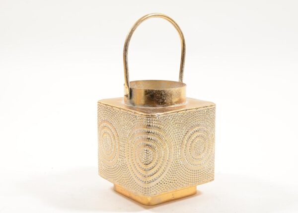 LANTERNA IN METALLO CON VETRO 16X16X19CM ART.67308 -