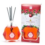 DIFFUSORE DI FRAGRANZA CHRISTMAS DREAM C/BOTT. ESAGONALE 700 ML ARANCIA E CANNELLA C/BACC. IN COTONE - ART.99439 -