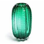 VASO IN VETRO VERDE SMERALDO DIAM.15XH.28CM ART.08384 -