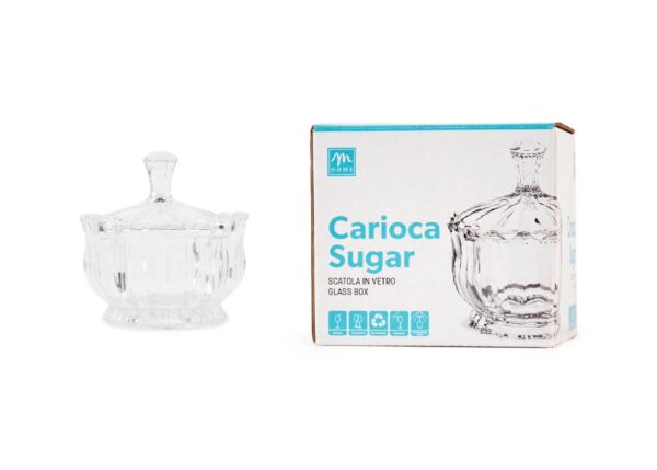 SCATOLA VETRO STELLA TRASPARENTE D.CM10 X H10 IN SCATOLA REGALO ART.52431 -