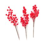 PICK BACCHE FLOCCATE ROSSE 34CM DESIGN ASS. ART.58037 -