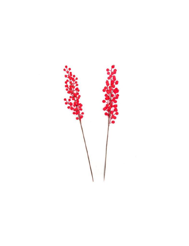 PICK BACCHE FLOCCATE ROSSE 61CM DESIGN ASS. ART.58112 - PICK BACCHE FLOCCATE ROSSE 61CM DESIGN ASS. ART.58112 -