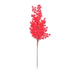 RAMO BACCHE FLOCCATE ROSSE 70CM ART.58204 -