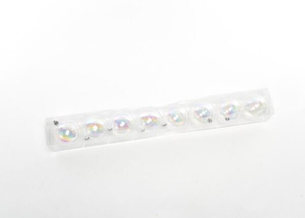 PALLE DI NATALE IN PLASTICA IRIDESCENTI TRASP. PZ.8 DIAM. 8CM 62,5X8X8CM ART.61563 -