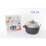 CASSERUOLA VUL.NERA ALL.PRE.C/COP IN ACCIAIO DIAM.24CM