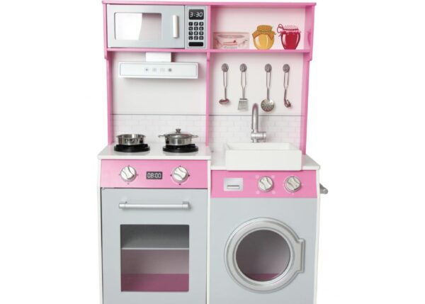 CUCINA LEGNO MEDIA CON ACCESSORI - ROSA ODG026