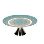 ALZATA VETRO SIRIA ORO AZZURRO CM Ã˜28H12 ART6370510000