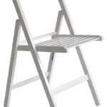 SEDIA PIEGHEVOLE LEGNO BIANCA ART.IT220/02