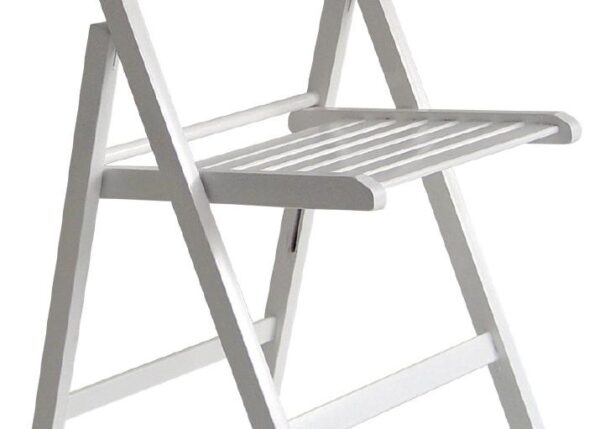 SEDIA PIEGHEVOLE LEGNO BIANCA ART.IT220/02