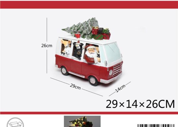 DECORAZIONE NATALIZIA BABBO VIAGGIATORE 29*14*26CM ART.6274098
