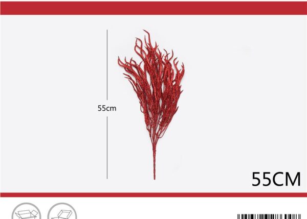 MAZZETTO GLITTERATO 55CM ROSSO ART.6286008