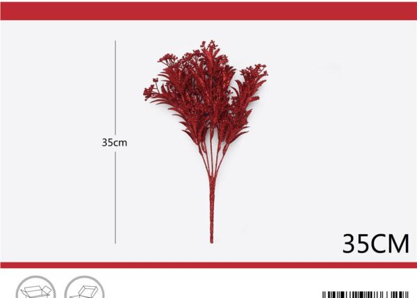 MAZZETTO GLITTERATO 35CM ROSSO ART.6286329