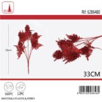 MAZZETTO GLITTERATO 33CM ROSSO ART.6286480