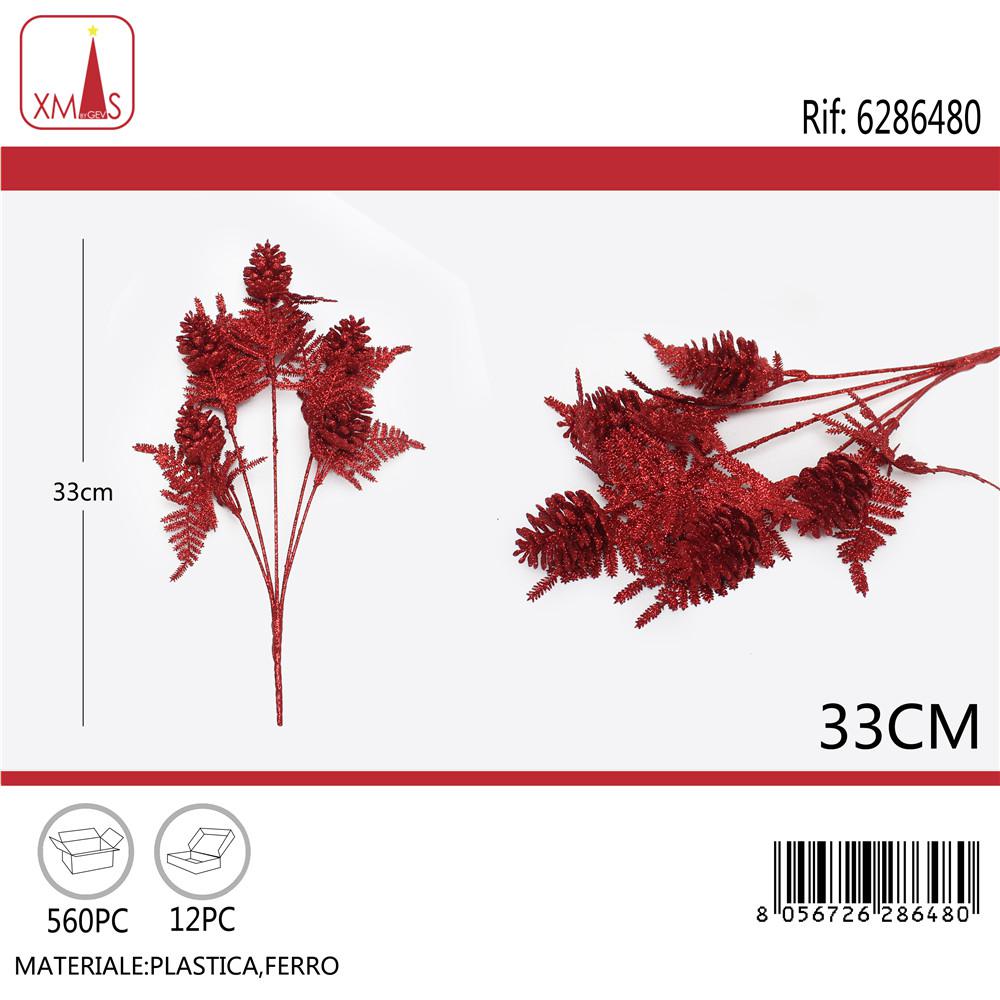 MAZZETTO GLITTERATO 33CM ROSSO ART.6286480 MAZZETTO GLITTERATO 33CM ROSSO ART.6286480