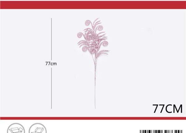 STELO NATALIZIO GLITTERATO 77CM ROSA ART.6308649
