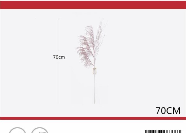 RAMO DI PAMPAS GLITTERATO ARTIFICIALE 70CM ORO ROSA ART.6367363