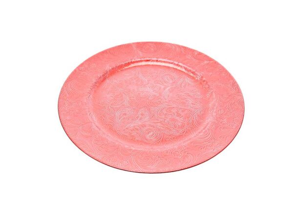 SOTTOPIATTO DECORATO D.33CM M.FS6018-O ROSSO ART.3364368