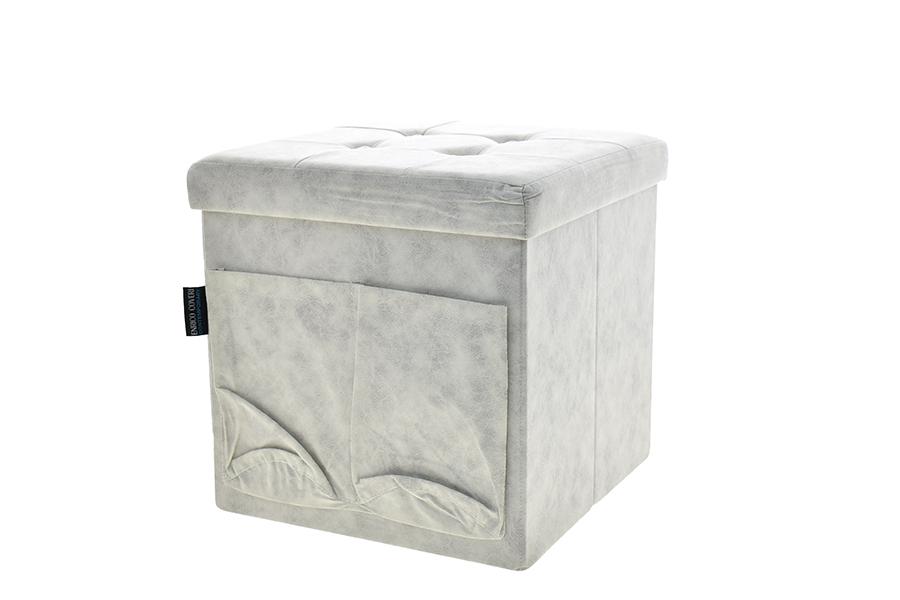 POUF LEATHAIRE TASCHE+BOTT.38X38CM BIANCO 6434135 POUF LEATHAIRE TASCHE+BOTT.38X38CM BIANCO 6434135