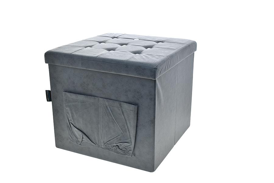 POUF LEATHAIRE TASCHE+BOTT.50X50CM GRIGIO SC. 6434148 POUF LEATHAIRE TASCHE+BOTT.50X50CM GRIGIO SC. 6434148