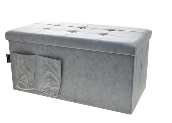 PANCA LEATHAIRE TASC.+BOTT.76X38CM GRIGIO SC.6434150