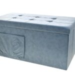 PANCA LEATHAIRE TASC.+BOTT.76X38CM AZZURRO 6434153