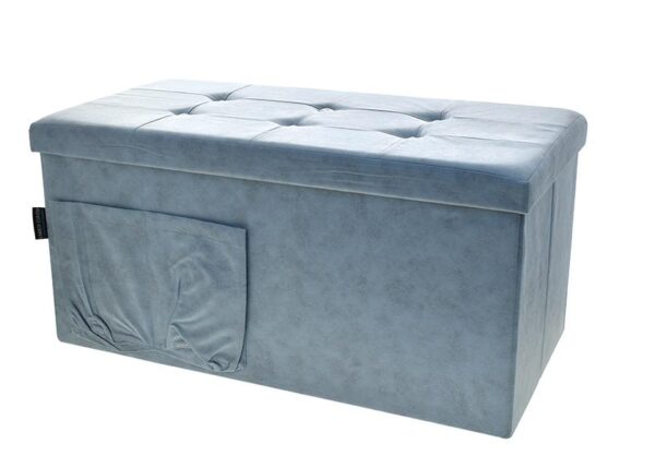 PANCA LEATHAIRE TASC.+BOTT.76X38CM AZZURRO 6434153