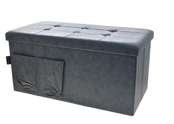 PANCA LEATHAIRE TASC.+BOTT.76X38CM GRIGIO SC. 6434155