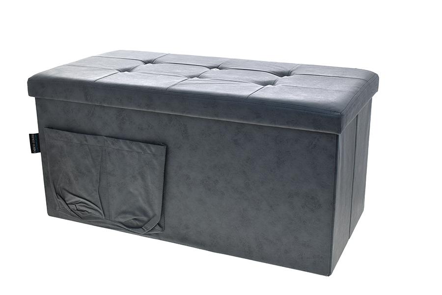 PANCA LEATHAIRE TASC.+BOTT.76X38CM GRIGIO SC. 6434155 PANCA LEATHAIRE TASC.+BOTT.76X38CM GRIGIO SC. 6434155