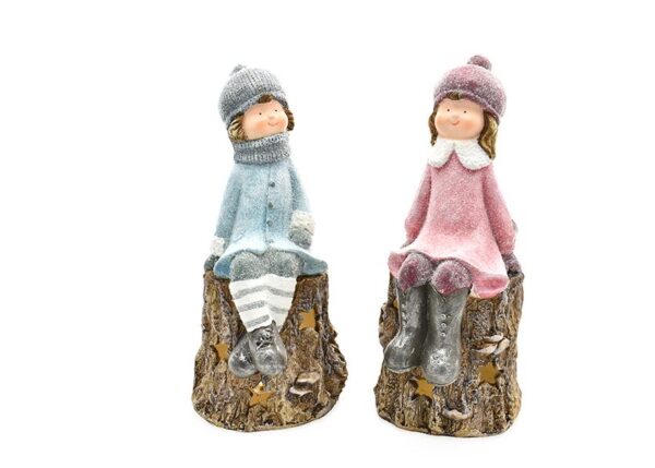 BOY&GIRL SU TRONCO 2 ASS. 21X20X46 CM ART.249910079