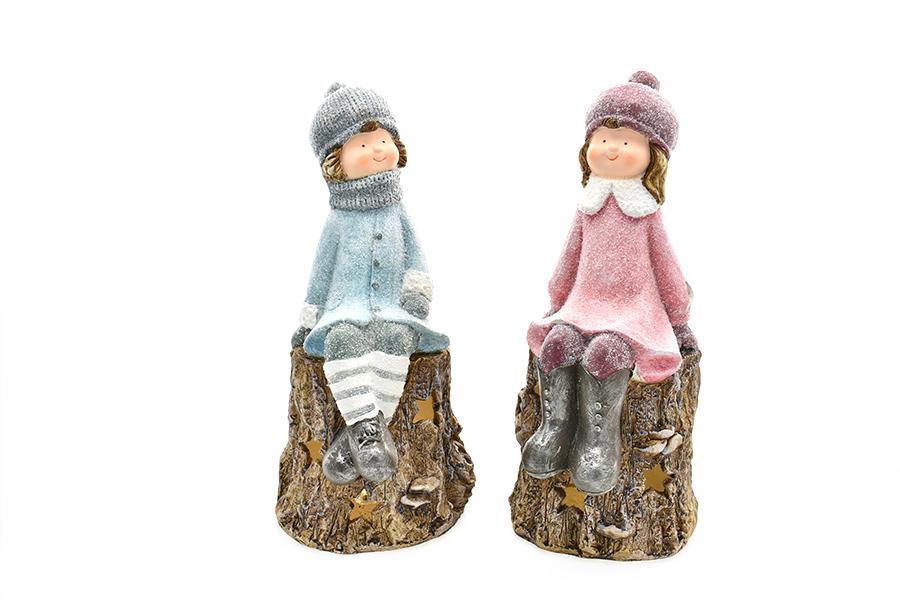 BOY&GIRL SU TRONCO 2 ASS. 21X20X46 CM ART.249910079 BOY&GIRL SU TRONCO 2 ASS. 21X20X46 CM ART.249910079