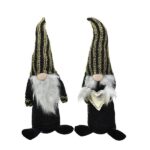 GNOMO BOY&GIRL 2ASS 17X14X53CM NERO/ORO ART.6119214