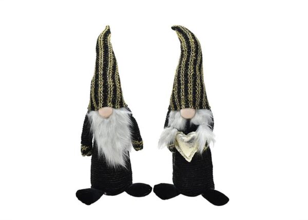 GNOMO BOY&GIRL 2ASS 21X20X71CM NERO/ORO ART.6119215