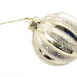 PALLA DI NATALE IN VETRO 8CM D27 ORO ART.6647223