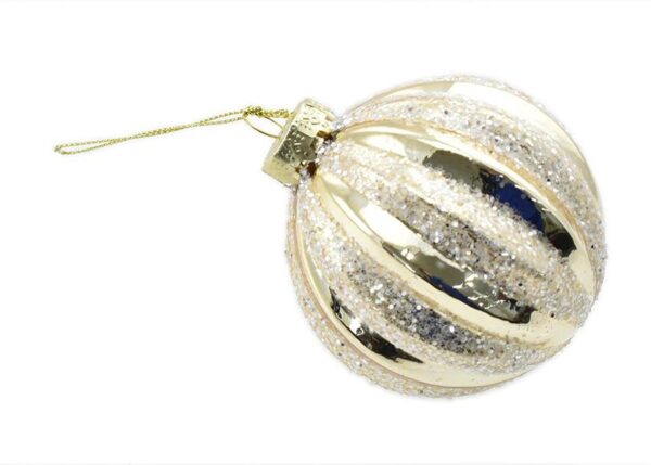 PALLA DI NATALE IN VETRO 8CM D27 ORO ART.6647223